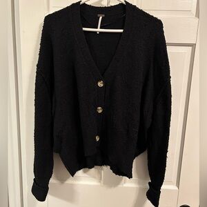 Free People Black Cardigan